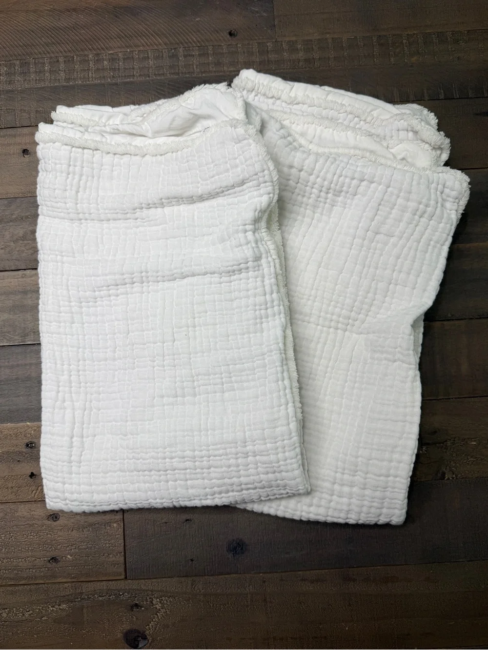 Casaluna Soft White Cotton Gauze Pillow Shams King Set